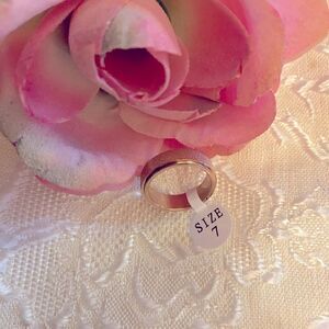 Jajafook 6 MM Titanium finish comfort Ring size 7